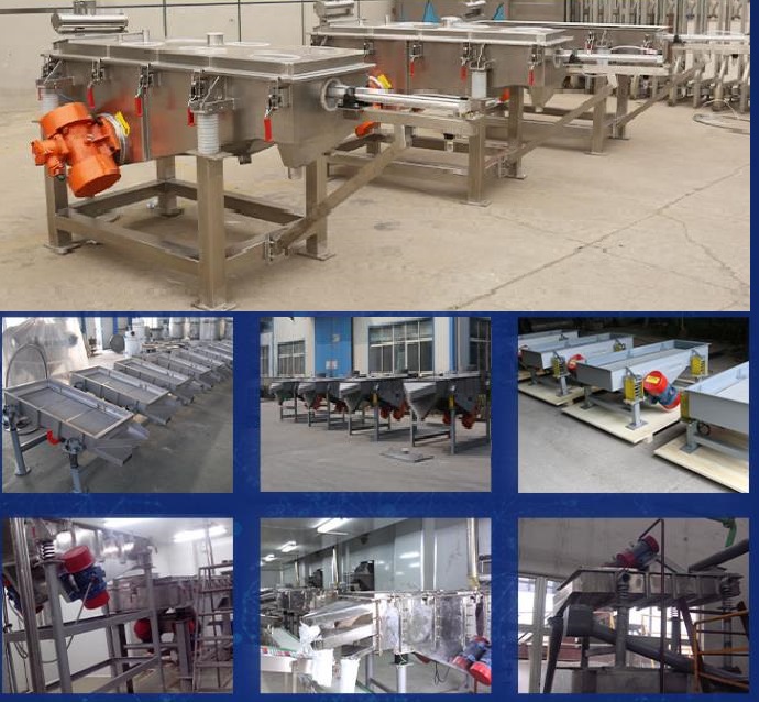 直線振動(dòng)篩使用，粉末食品醫(yī)藥顆粒過(guò)濾除雜分級(jí)