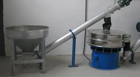 山東某淀粉廠家定制的配套振動(dòng)篩篩分輸送系統(tǒng)，使用效果良好！